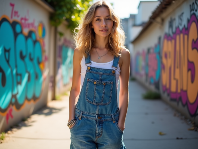 ecodecohouse.ro | Salopeta de blugi în moda street style: Inspirație din orașe mari