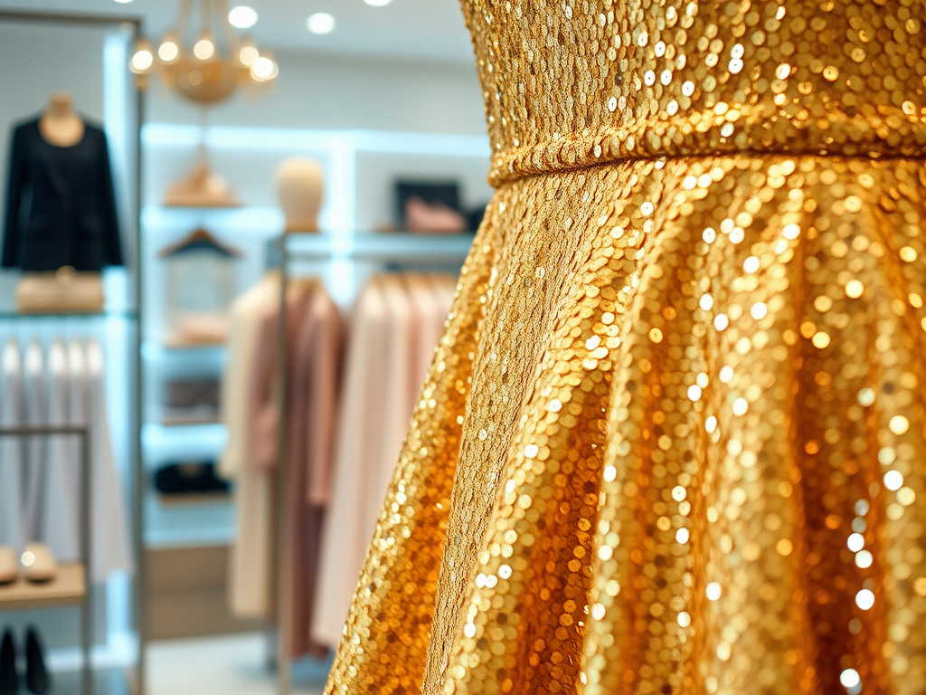 ecodecohouse.ro | Rochie aurie cu paiete: combinații perfecte de culori și materiale