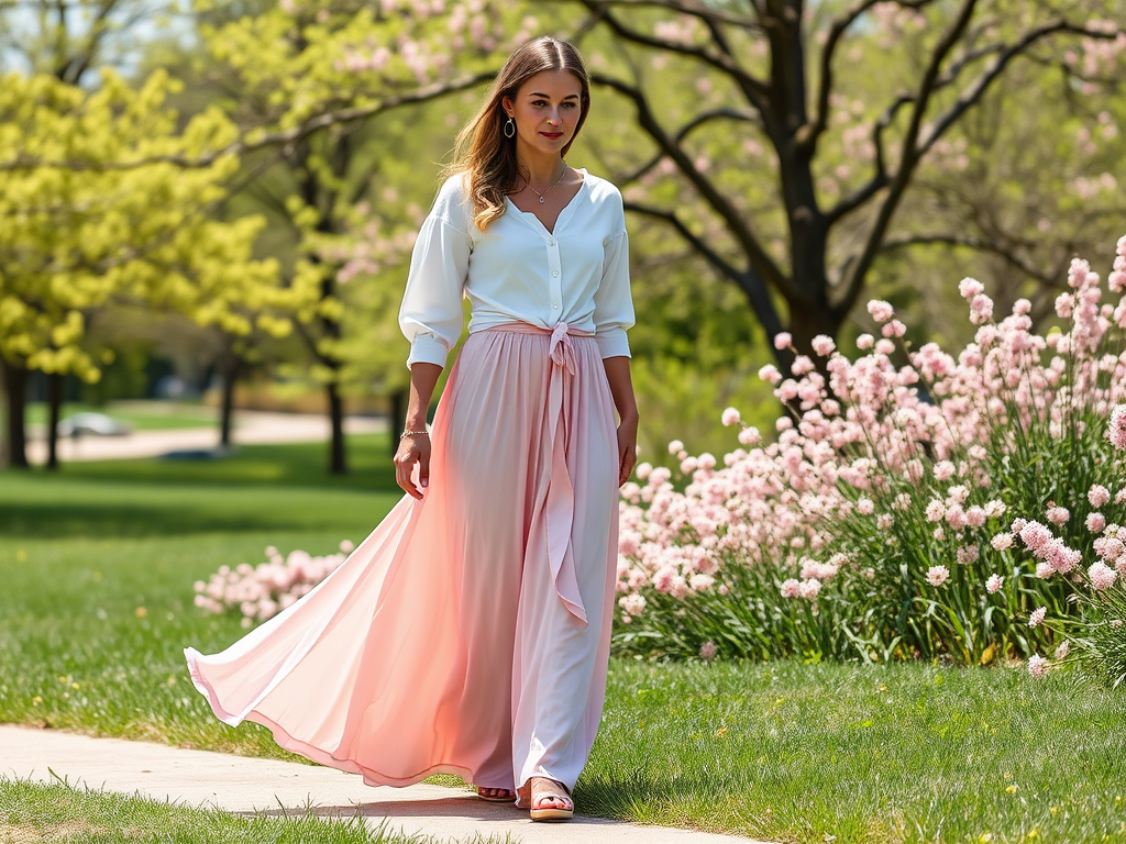 ecodecohouse.ro | Fuste maxi elegante în culori pastelate: ideale pentru primăvară